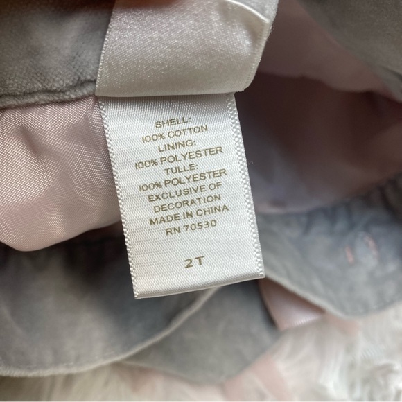 Janie and Jack | Grey and Pink Velvet skirt sz 2T - Picture 7 of 11